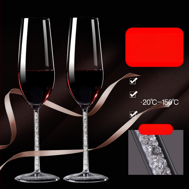 Pahar de șampanie în stil european, borosilicat de înaltă calitate, lux ușor, pahar de vin roșu, set creativ de pahare