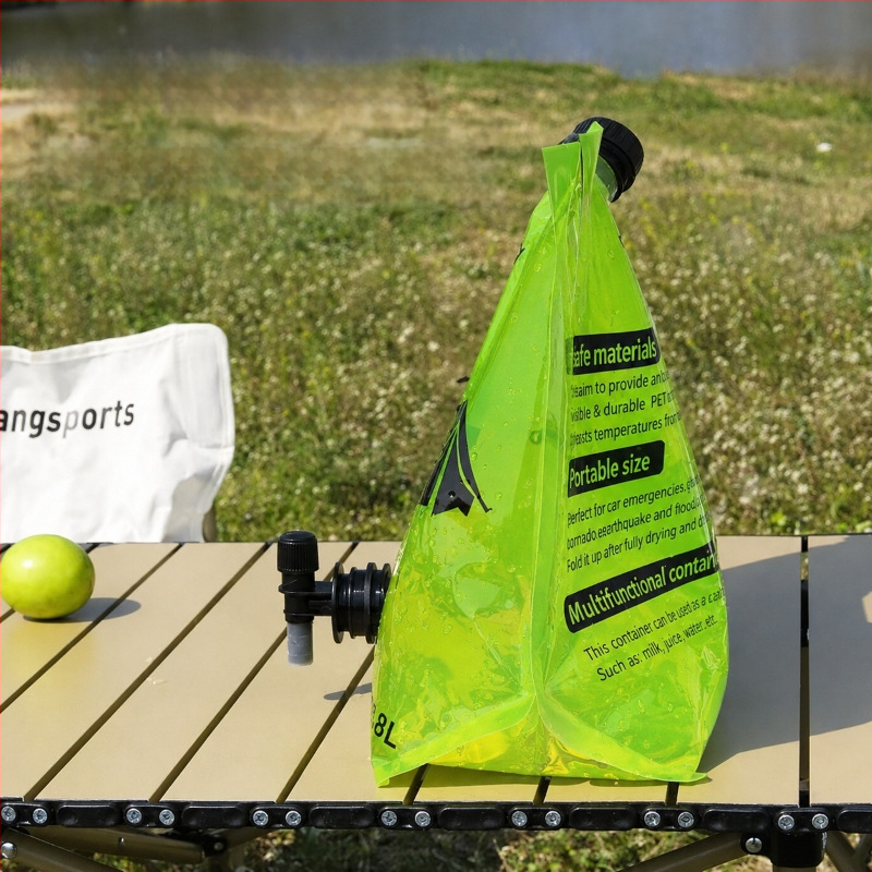 Sac de apă portabil pentru camping, de calitate alimentară, flexibil, cu capacitate mare și pereți îngroșați pentru drumeții și apă potabilă