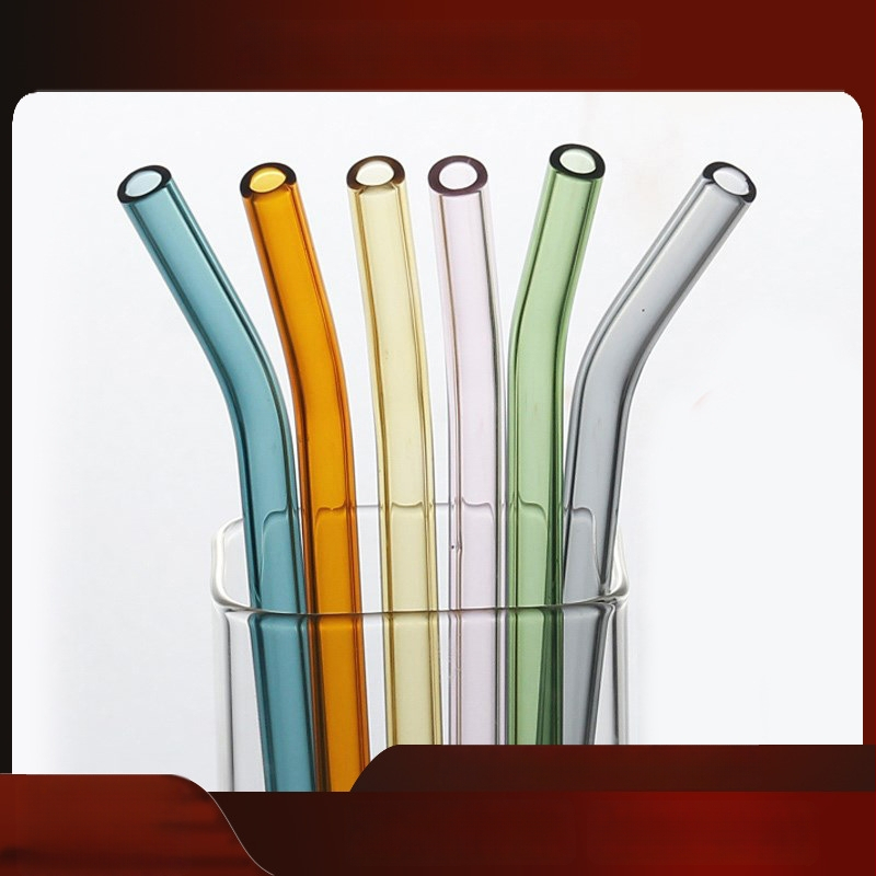Set de paie din sticlă, diametru 10 mm, transparent, borosilicat, rezistent la temperaturi, ecologic