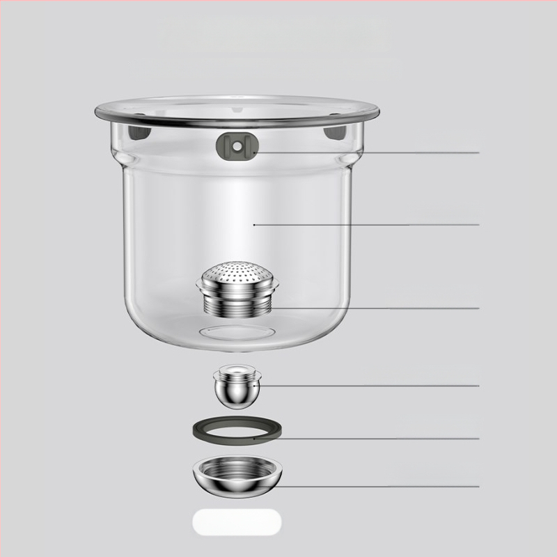 Ceainic din sticlă cu separare ceai-apă, filtru rezistent la temperaturi înalte, cană magnetică pentru infuzie, set de ceai Kung Fu