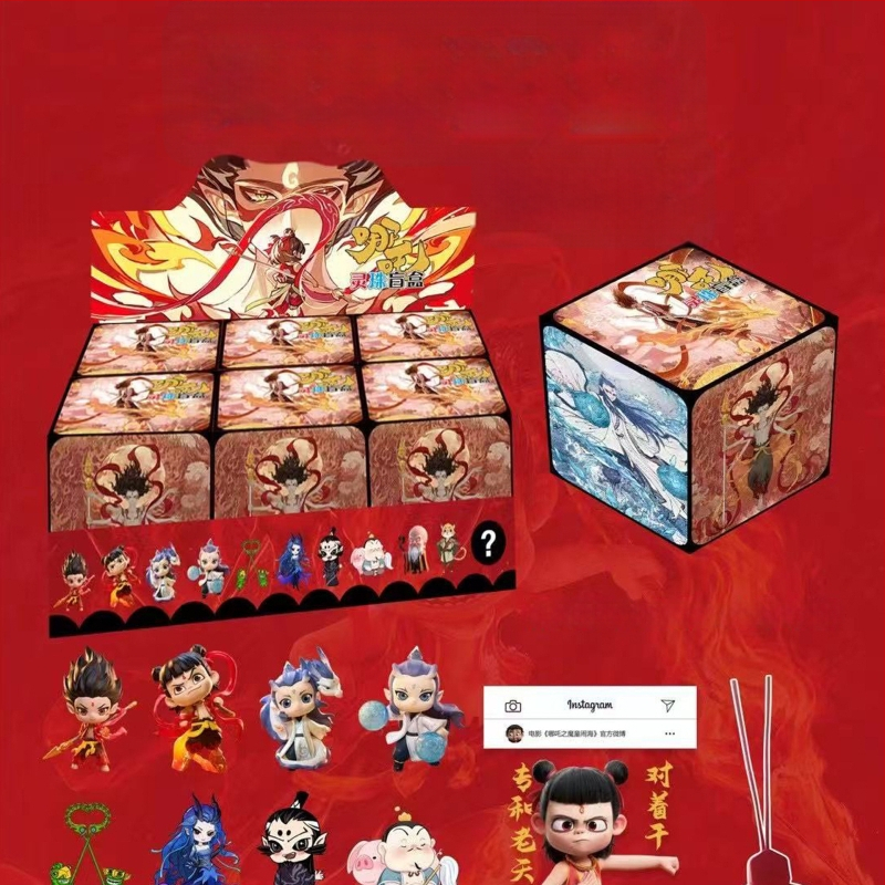 Nezha II: Copilul magic – Cutie surpriză cu gemă marină, a doua ediție, desen animat creativ Ao Bing Shen Gong Bao Ao Run set cadou