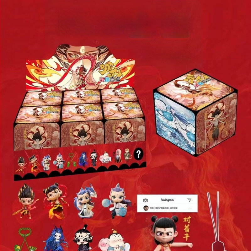 Nezha II: Copilul magic – Cutie surpriză cu gemă marină, a doua ediție, desen animat creativ Ao Bing Shen Gong Bao Ao Run set cadou