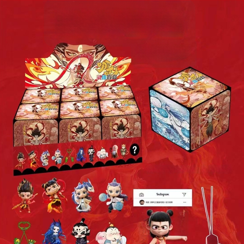 Nezha II: Copilul magic – Cutie surpriză cu gemă marină, a doua ediție, desen animat creativ Ao Bing Shen Gong Bao Ao Run set cadou