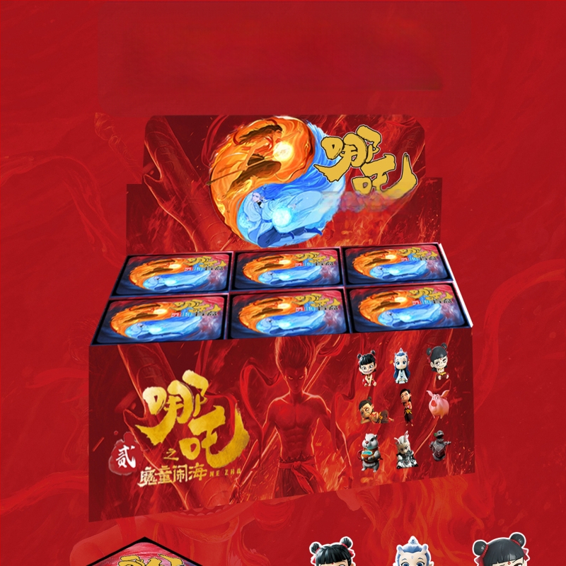 Nezha II: Copilul magic – Cutie surpriză cu gemă marină, a doua ediție, desen animat creativ Ao Bing Shen Gong Bao Ao Run set cadou