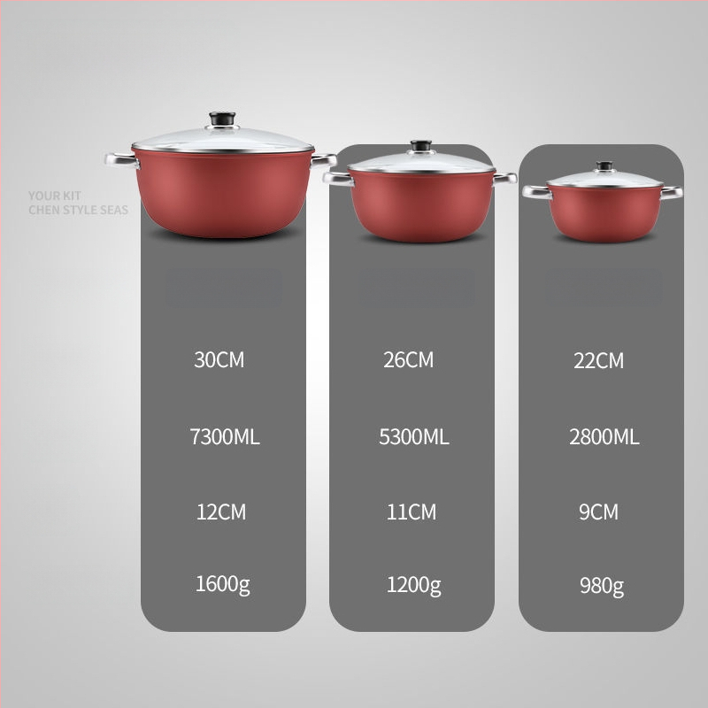 Oală de supă cu două mânere din piatră Maifan, vas de gătit multifuncțional cu abur, oală groasă antiaderentă pentru gătit la foc domol și supe, cu capac