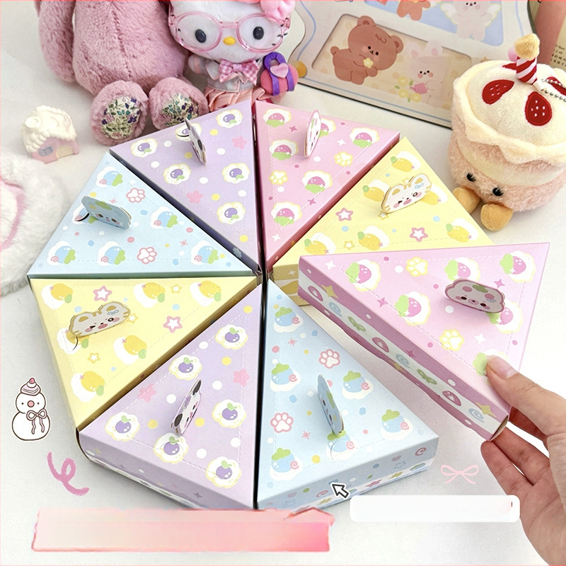 Cutie cadou în formă de tort, design drăguț de desene animate, pentru surprize și activități școlare