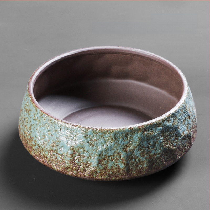 Vas ceramic mare pentru spălarea frunzelor de ceai, accesorii de ceai Kung Fu în stil antic, ceainic, ceramică Dehua.