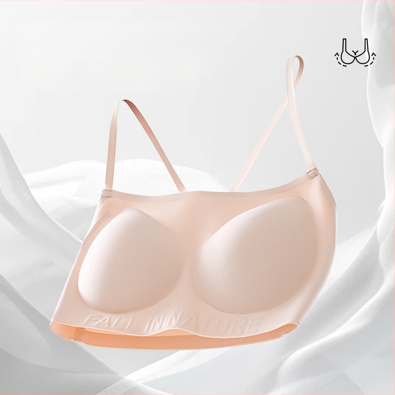 Sutien din mătase de mulberry, subțire, fără cusături, cu spate încrucișat, cupe modelate, acoperire completă, fără underwire, căptușeală din mătase respirabilă