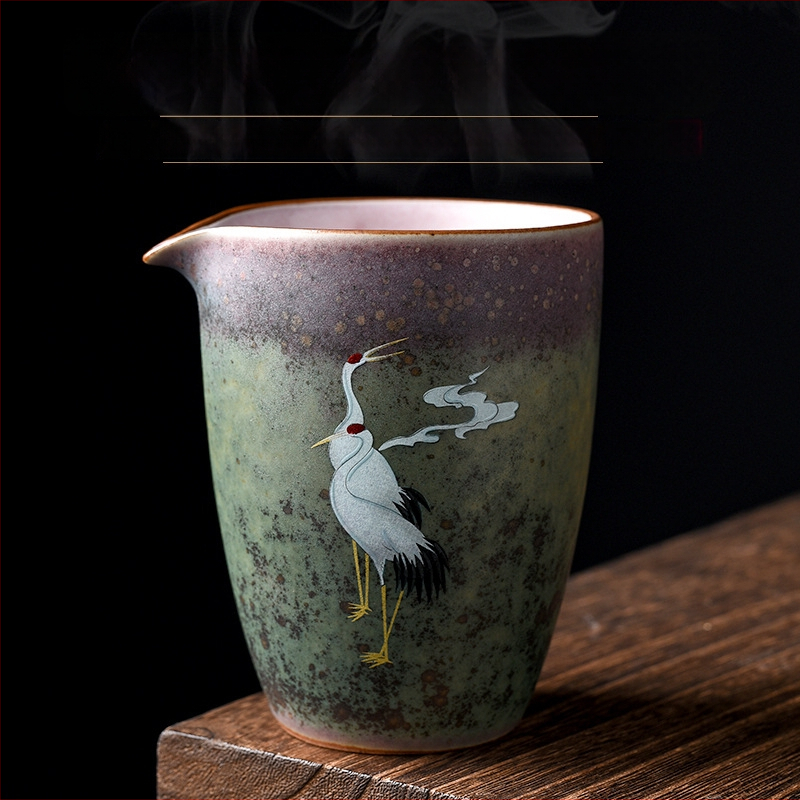 Ceșuță Gongdao ceramică, glazură de cuptor pentru ceai Gongfu, design creativ cu divizor de ceai