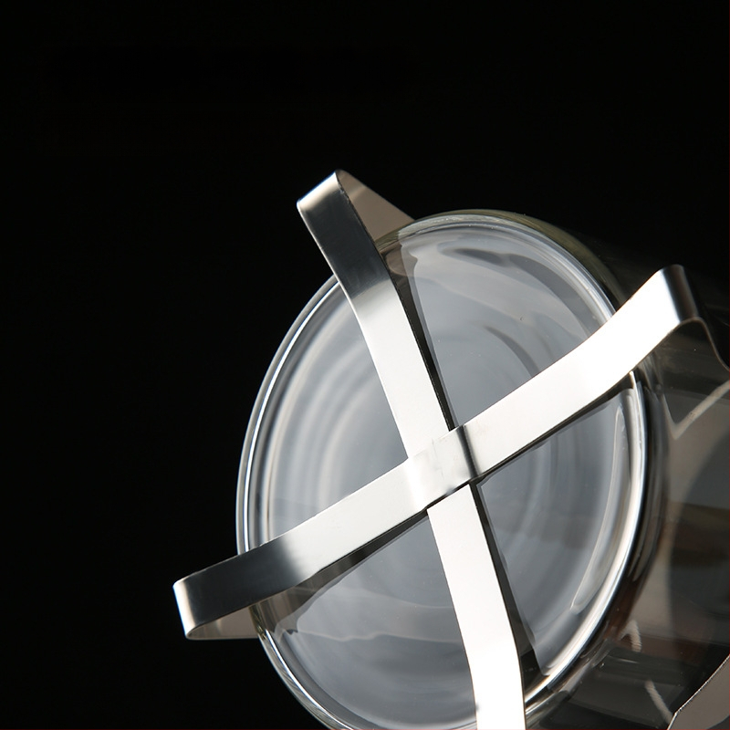 Mayica Cafetieră French Press din sticlă borosilicat de înaltă rezistență, filtru din oțel inoxidabil, capac plat