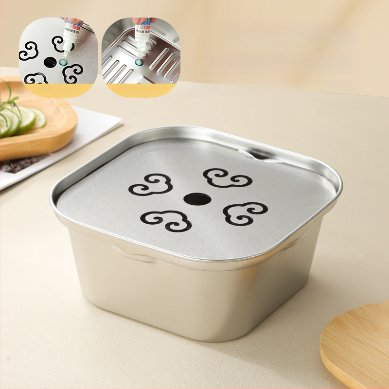 Tavă portabilă pentru ceai din oțel inoxidabil, cu drenaj, pentru uz casnic și în exterior – Set Kung Fu de ceai cu tavă pentru infuzie uscată