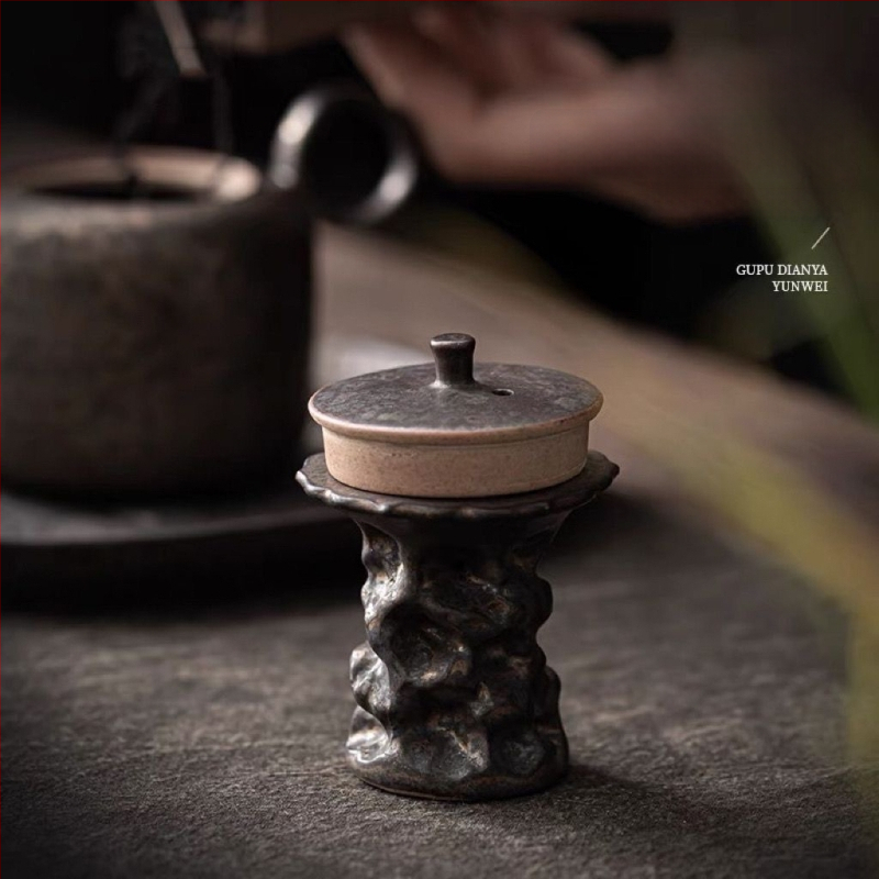 Suport pentru capac de ceainic din piatră Taihu — accesorii ceramice pentru ceremonia ceaiului