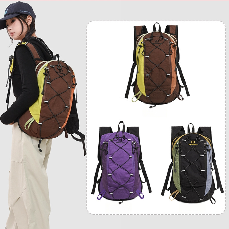 Noul rucsac pentru sporturi în aer liber și alpinism, cu capacitate mare, ușor, pentru drumeții și ciclism, în design color-block