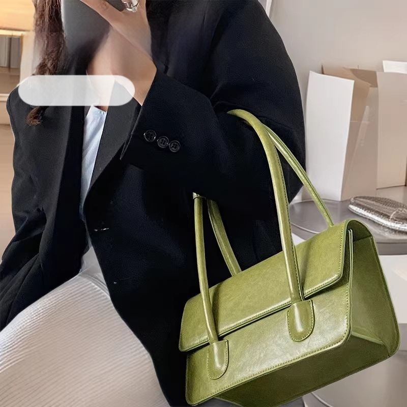 Geantă de damă din PU, stil coreean 2025, design retro la modă, geantă de umăr cu bretea crossbody