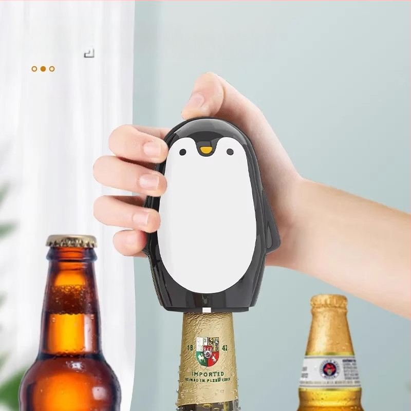 Deschizător de sticle în formă de pinguin, mecanism de presiune, Dop pentru vin etanș, deschizător pentru sticle de bere, model multifuncțional pentru uz casnic