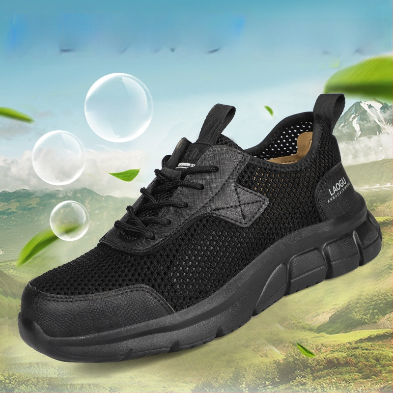 Pantofi de protecție de vară ușori, anti-șoc și anti-perforație, izolați, respirați, partea superioară din plasă Fly Knit