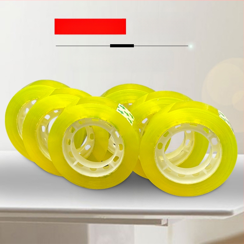 Bandă de papetărie transparentă, lățimi 0.8 cm și 1.8 cm, pentru birou și aranjamente florale, pentru elevi, în cutie
