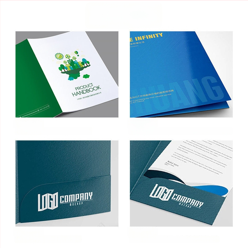 Mapă A4 pentru dosare cu design de copertă și sigiliu, mapă de hârtie personalizabilă pentru broșuri