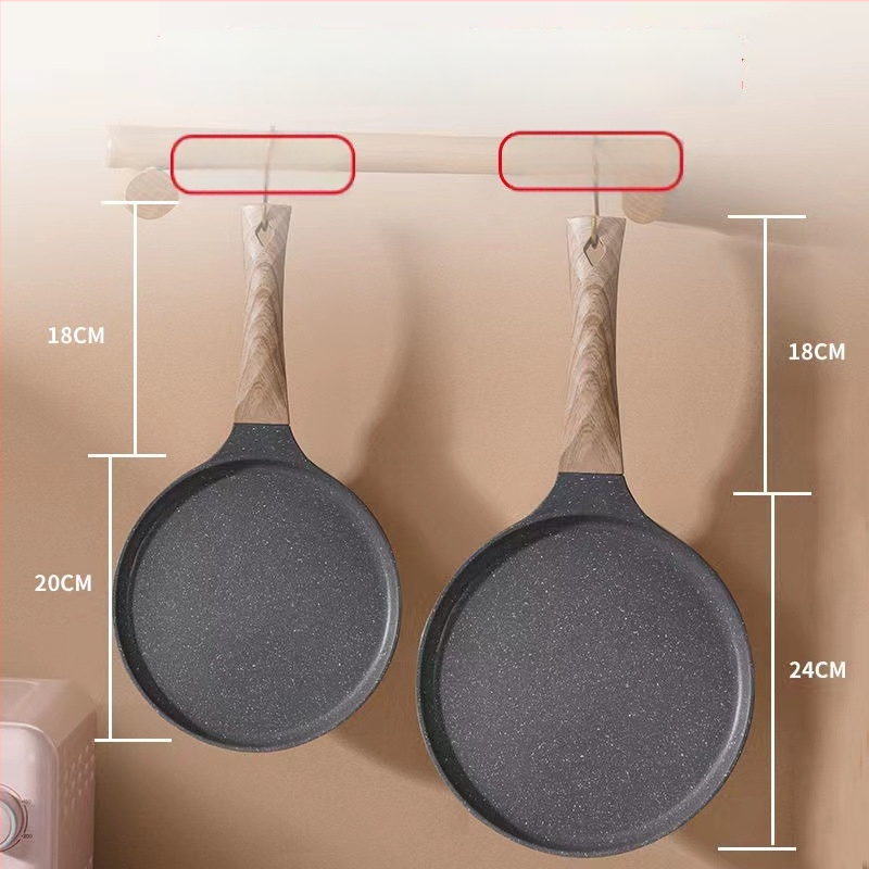 Tigaie din piatră Maifan, antiaderentă, fund plat, potrivită pentru steak, ouă și clătite