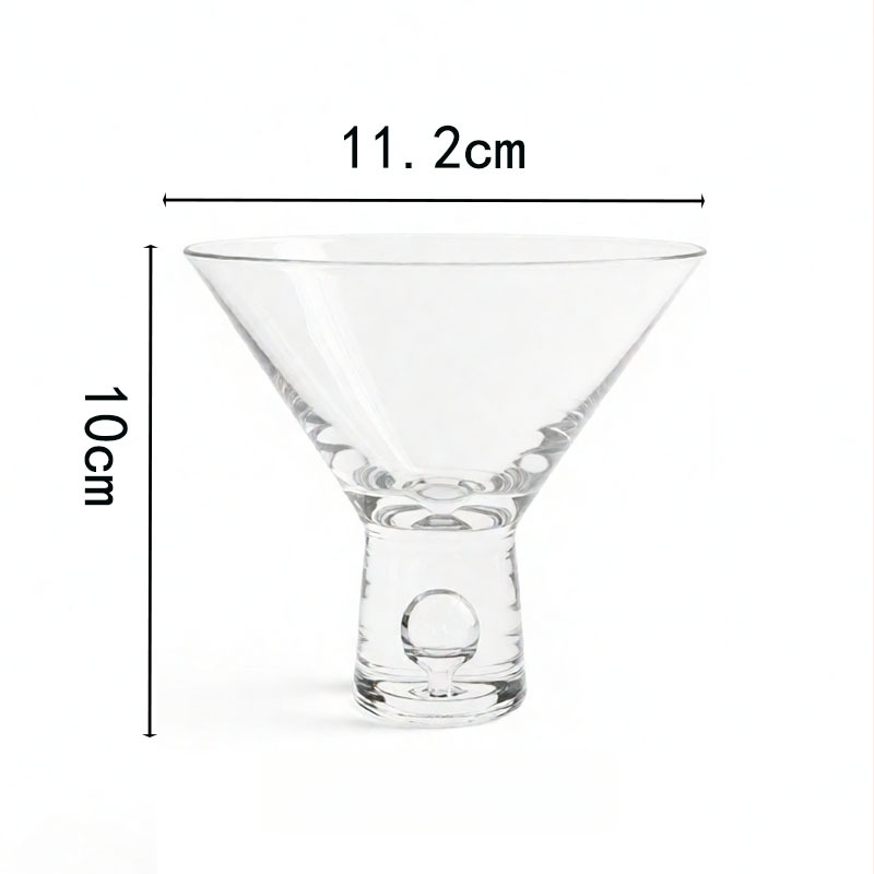 Pahar de Martini în stil japonez, pahar de cristal cu gură largă pentru înghețată, pahar de desert, pahar de cocktail fără mâner, stil metropolitan