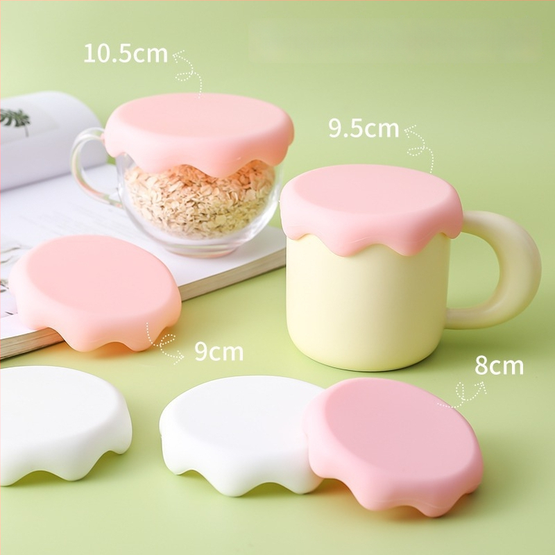 Capac din silicon de calitate alimentară pentru căni din sticlă, design fulg de zăpadă; personalizabil și potrivire universală.