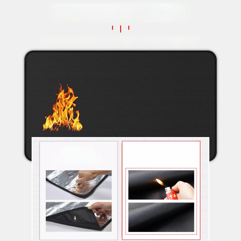 Covoraș din silicon pentru BBQ, trei straturi, dreptunghiular, pentru terasă/deck, rezistent la foc