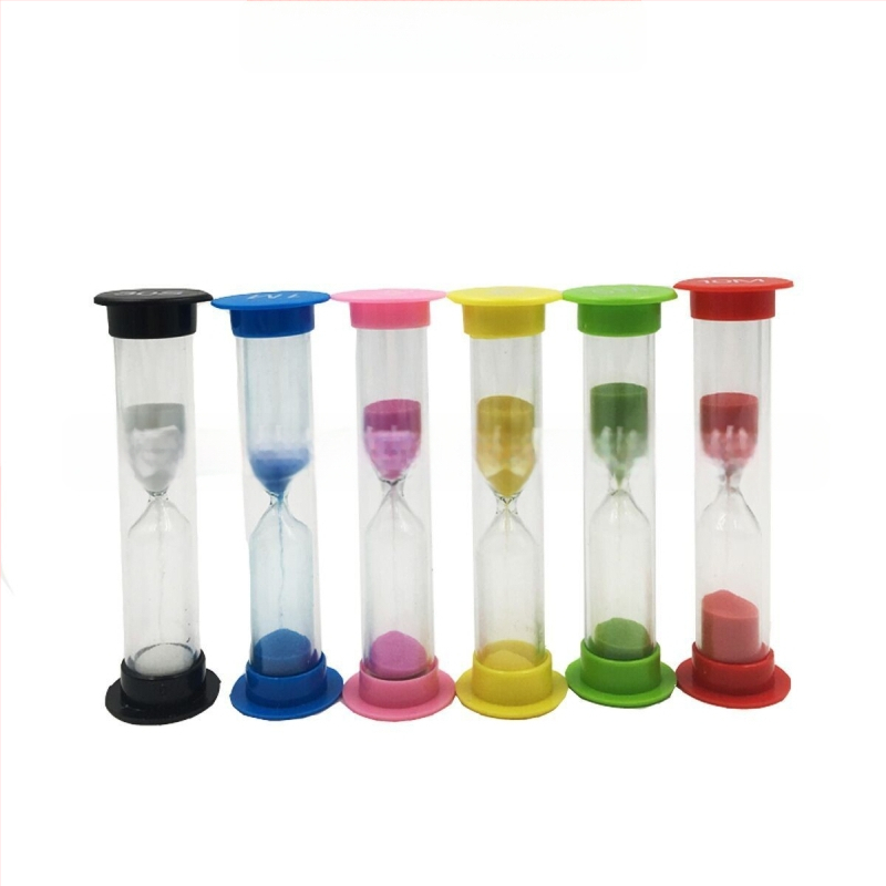 Set creativ cu 6 clepsidră din plastic cu 30 de secunde, 1, 2, 3, 5 și 10 minute – prietenos copiilor, rezistent la cădere