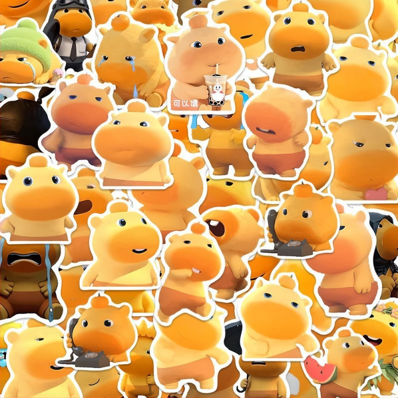 252 stickere capybara, expresii drăguțe desen animate, set autocolante pentru caiet DIY, rezistente la apă