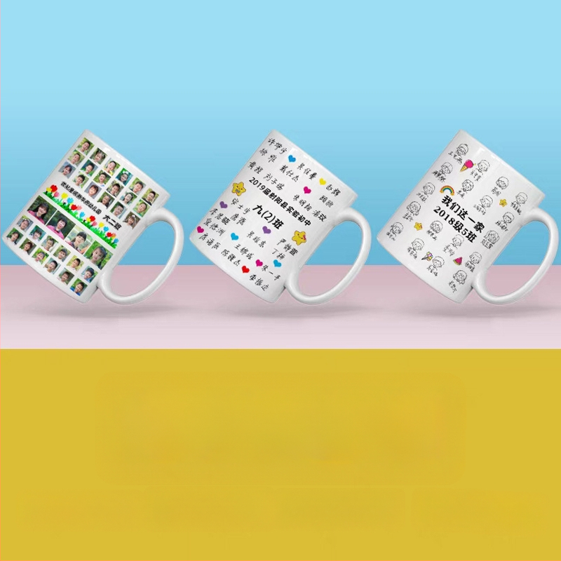 Cana ceramică de absolvire pentru copii, Avatar pictat de copil — cadou omagial pentru grădiniță și școala primară
