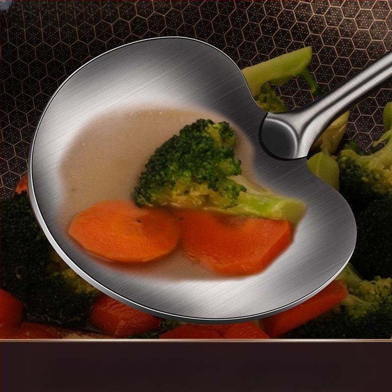 Spatula integrată din oțel inoxidabil 316, groasă și lungă, pentru ciuperci – spatulă de gătit, din oțel integral, de calitate alimentară