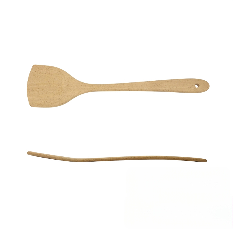 Spatula mare din lemn de fag, mâner lung, ustensile de bucătărie din lemn