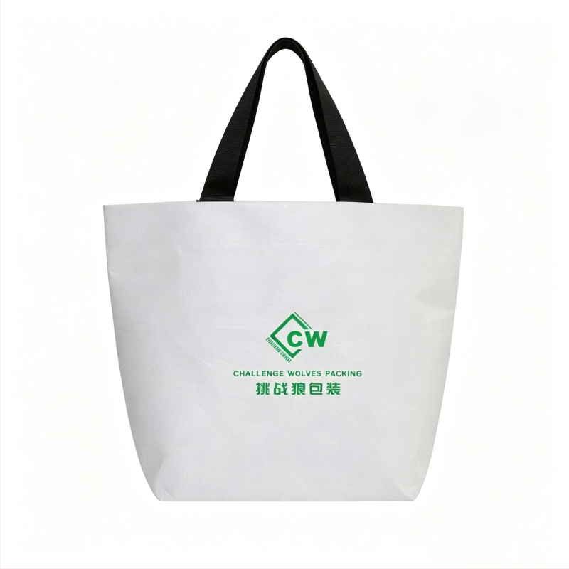 Geantă RPET cu dublă față laminată, groasă, pentru retail și supermarket, ecologică, personalizabilă cu logo