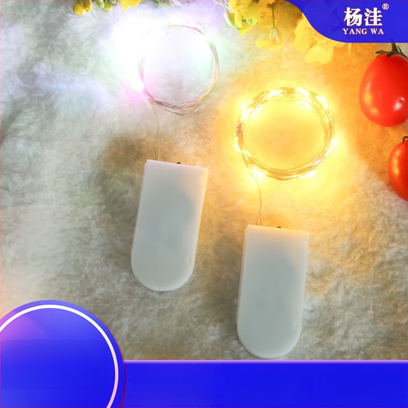 Șir de lumini LED cu nasturi, fără șuruburi, decor ornamental în cutie cadou, lumini colorate de Crăciun cu motiv floral