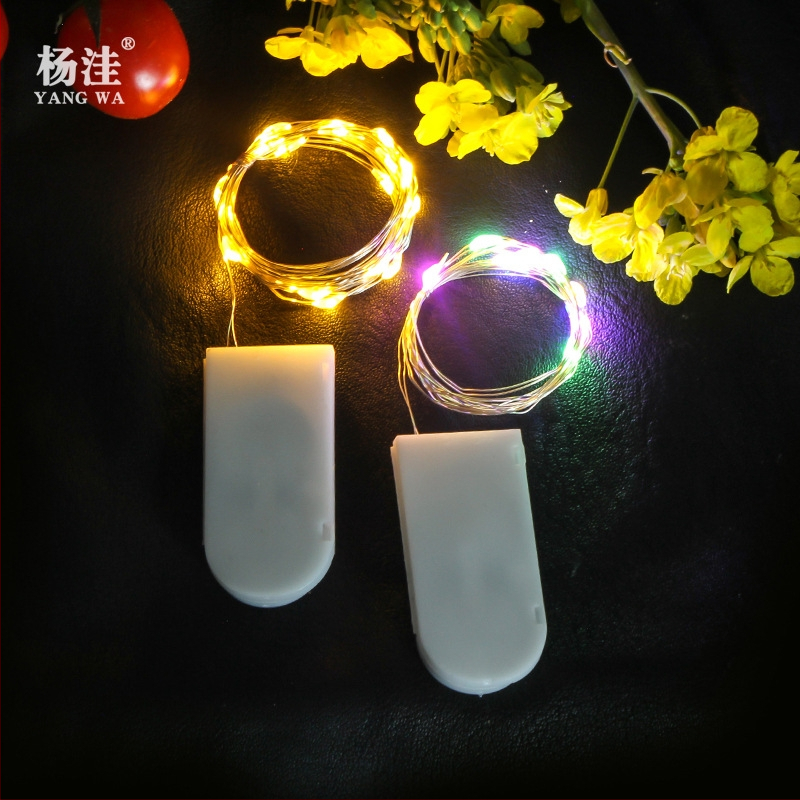 Șir de lumini LED cu nasturi, fără șuruburi, decor ornamental în cutie cadou, lumini colorate de Crăciun cu motiv floral