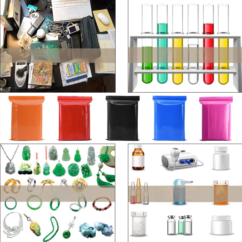 Pungă roșie din plastic cu fermoar, pentru bijuterii și porționare a alimentelor