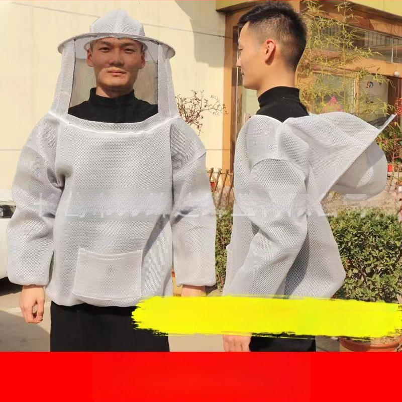 Costum de apicultor jumătate de corp, 3D respirabil, protecție împotriva înțepăturilor