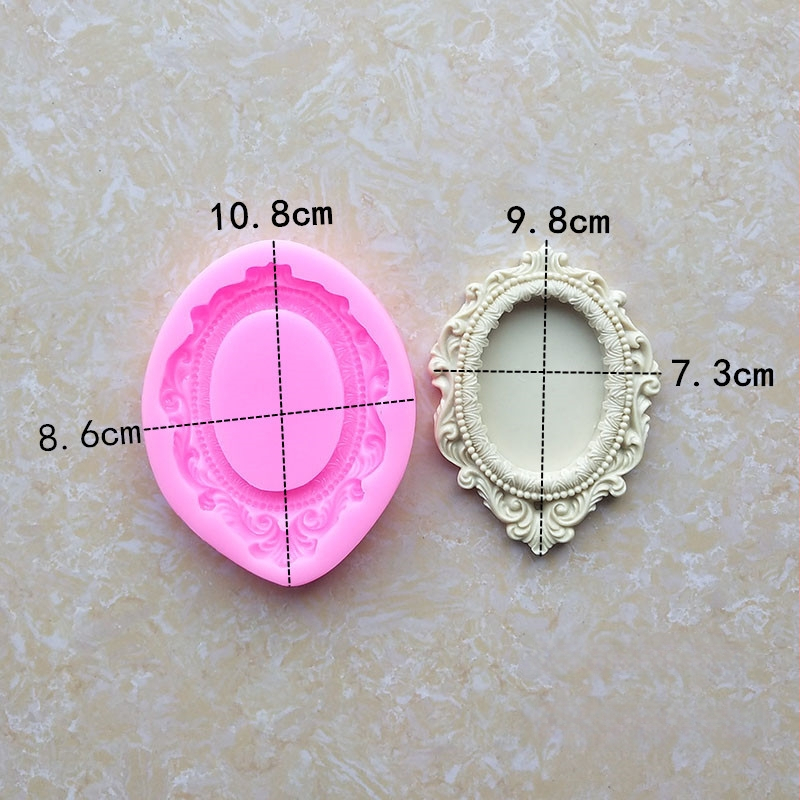 Formă din silicon pentru fondant cu ramă vintage pentru decor de tort