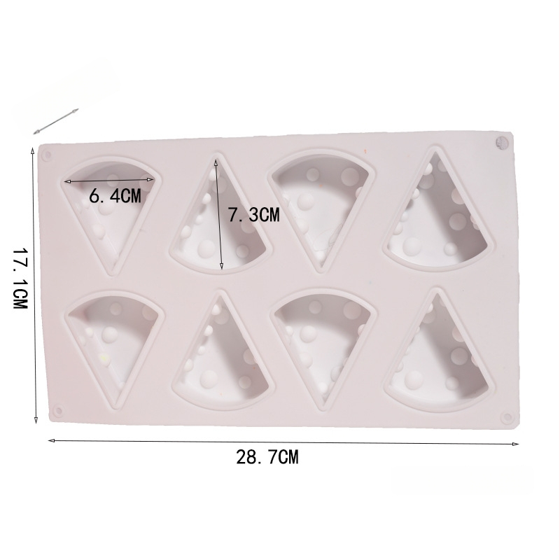 Formă de mousse cu 8 cavități pentru cheesecake, silicon alimentar, formă de copt din silicon, rezistentă la temperaturi înalte