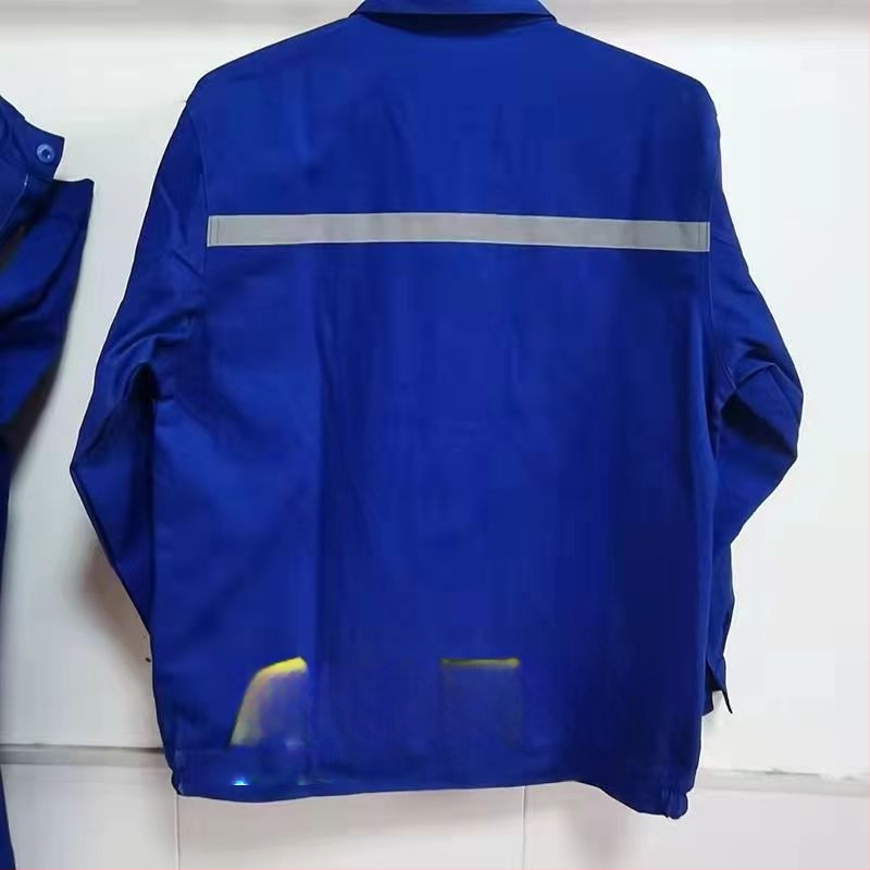 Costum de lucru din bumbac, mâneci lungi, pentru primăvară și toamnă, personalizabil cu logo, cu proprietăți de evacuare a umezelii.