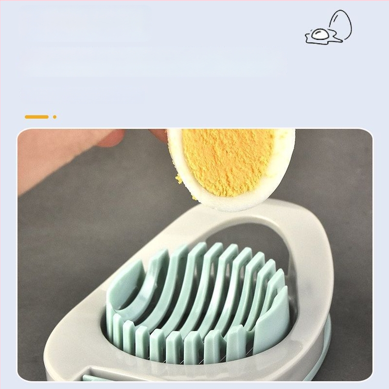 Separator multifuncțional pentru ouă și feliator, tăietor de ouă din plastic, ustensilă de bucătărie din oțel inoxidabil