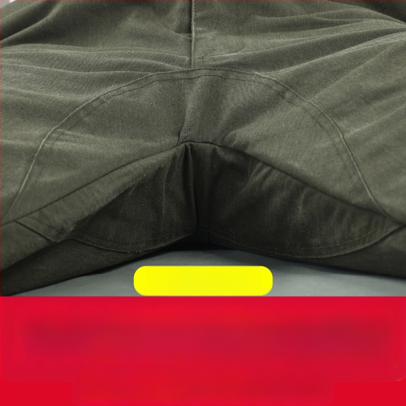 Pantaloni de lucru din bumbac, cu căptușeală suplimentară, croială dreaptă, durabili pentru sudură