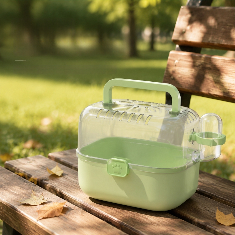 Cușcă transparentă portabilă pentru hamster, spațiu amplu pentru ieșiri în aer liber
