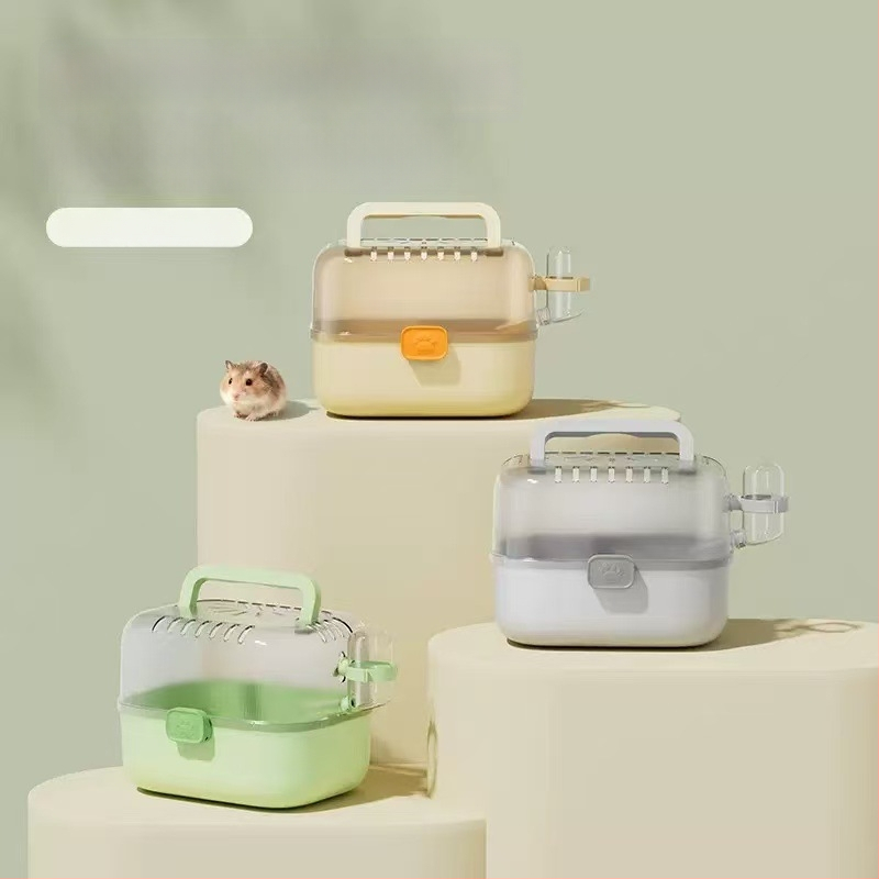 Cușcă transparentă portabilă pentru hamster, spațiu amplu pentru ieșiri în aer liber