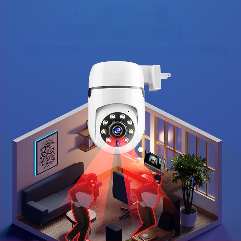 Cameră de supraveghere indoor, plug‑and‑play, Wi‑Fi 1080p, Tuya Smart, cameră 360° pentru casă