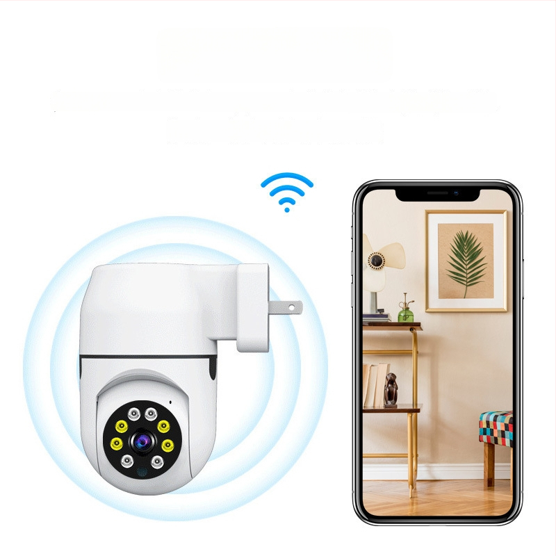 Cameră de supraveghere indoor, plug‑and‑play, Wi‑Fi 1080p, Tuya Smart, cameră 360° pentru casă