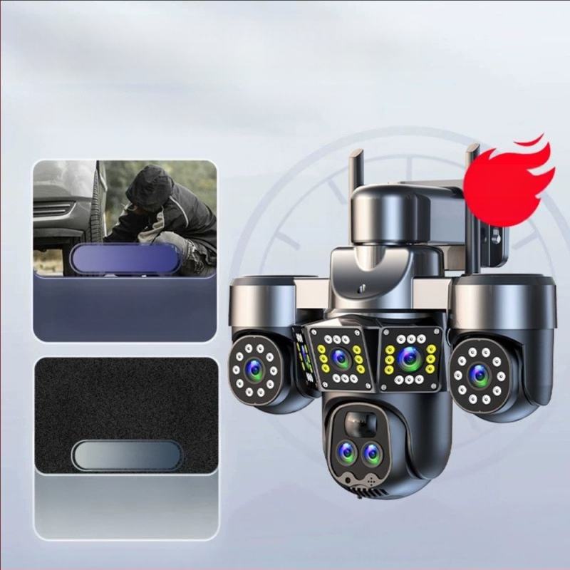 Cameră IP exterior 360° cu vizionare HD nocturnă, acces de la distanță pe telefon