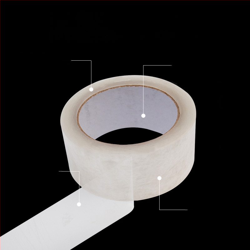 Bandă de ambalaj transparentă, lățime 48 mm, lungime 100 m, BOPP, bandă adezivă pentru sigilarea coletelor