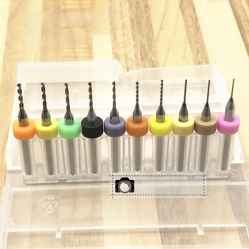 Burghiu micro pentru curele de ceas, cu mâner rotund, vârf din carbid de wolfram, rotire manuală
