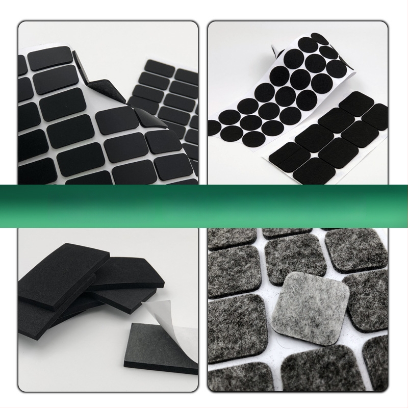 Covoraș circular din silicon negru pentru mobilier (mese și scaune), antiderapant, protecție împotriva prafului, amortizare șocuri, rezistent la uzură, autoadeziv