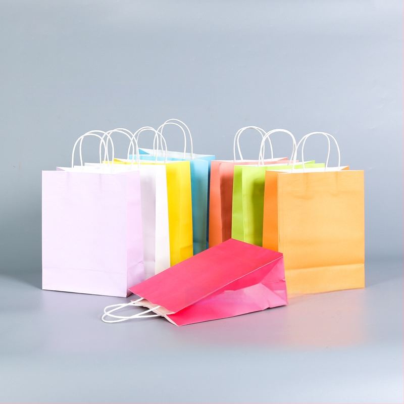 Geantă tote din hârtie kraft personalizabilă pentru catering și takeout, publicitate, îmbrăcăminte și cadouri